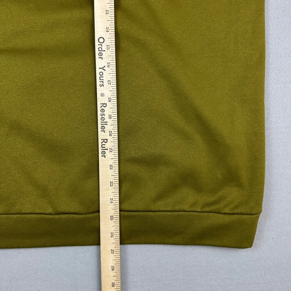 Nike Hoodie Men Large Green Solid Block Logo Standard Sweatshirt Swoosh Dri Fit